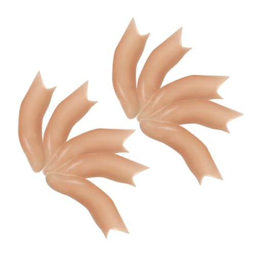 PERSELOSO 10 Lange Künstliche Finger: Halloween-Vinyl-Finger-Requisiten Für Partystreiche – Zaubertrick-Requisiten Für Bühnenshows, Streiche, Cosplay von PERSELOSO