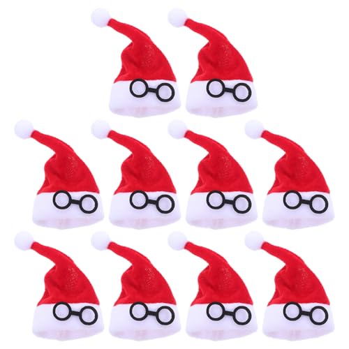 PERSELOSO 10 Mini Weihnachtsmannmützen – Weihnachts Mütze Zum Basteln – Mini Weihnachtsmann Weinflaschenhülle Für Weihnachts Silberbesteckhalter Tisch Und Abendessendekoration Rot PERSELOSO 10 Mini Weihnachtsmannmützen – Weihnachts Mütze Zum Basteln – Mini Weihnachtsmann Weinflaschenhülle Für Weihnachts Silberbesteckhalter Tisch Und Abendessendekoration Rot von PERSELOSO