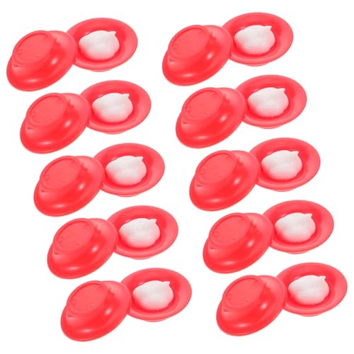 PERSELOSO 10 Sätze Hühnermagie Streiche -Huhn- Chick Toy Zauberer-Set Kleines Hühnchenspielzeug Mini- Für Eier Rot Plastik von PERSELOSO