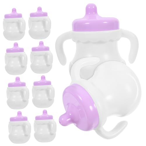 PERSELOSO 10 Stück Babyflasche Puppenfutterflasche Puppensaftflaschen Babypuppenflaschen Für Babypartybevorzugungen Für Mädchen Kleine Futterflaschen Gefälschte Futterflasche Plastik von PERSELOSO