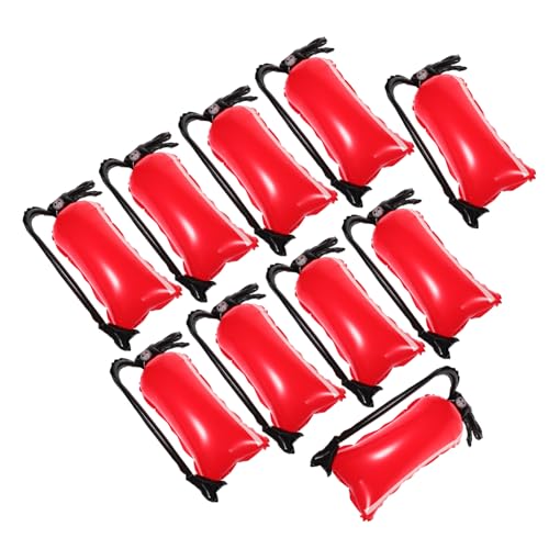PERSELOSO 10 Stück Folienballons in Feuerlöscher Form Aufblasbare Partydekoration aus Robustem Aluminiumfolie Einfach zu Befüllen für Feuerwehr Mottopartys und Festliche Events von PERSELOSO