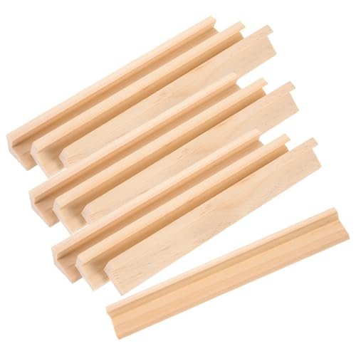 PERSELOSO 10 Stück Lattenhalter u-Klammer Briefbrett leer Stand Steht Token bastelbedarf holzspielzeug DIY-Dekoration tischdeko ständer für holzbuchstaben Basis englischer Buchstaben Hölzern von PERSELOSO