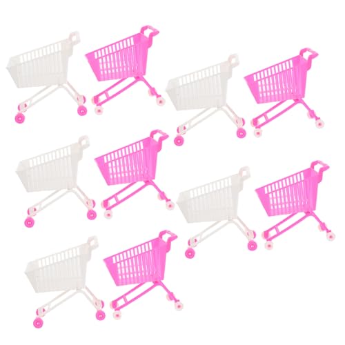 PERSELOSO 10 Stück Mini-Einkaufswagen für kinderspielzeug einkaufswagen Miniaturfiguren Maschine Bausatz -Trolley-Spielzeugmodell Spielwagen vortäuschen Plastik PERSELOSO 10 Stück Mini-Einkaufswagen für kinderspielzeug einkaufswagen Miniaturfiguren Maschine Bausatz -Trolley-Spielzeugmodell Spielwagen vortäuschen Plastik von PERSELOSO