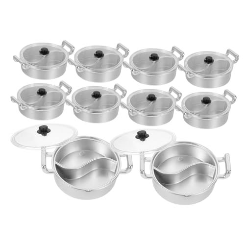 PERSELOSO 10 Stück Miniatur Kochgeschirr Set für Puppenhäuser Teiliges Kochspielzeug Runden Töpfen mit Deckel Fördert Kreatives und Kochen PERSELOSO 10 Stück Miniatur Kochgeschirr Set für Puppenhäuser Teiliges Kochspielzeug Runden Töpfen mit Deckel Fördert Kreatives und Kochen von PERSELOSO