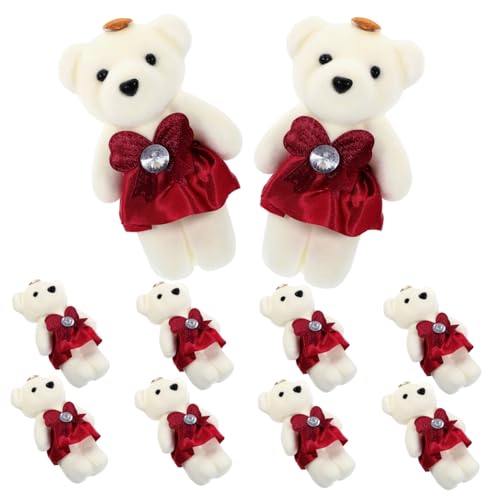 PERSELOSO 10 Stück Plüschbär Hochzeit Auto Dekoration Kuscheltier für Valentinstag Liebevolle Geschenkidee Stofftier für Schlafzimmer Wohnzimmer für Hochzeitsfeiern Deko PERSELOSO 10 Stück Plüschbär Hochzeit Auto Dekoration Kuscheltier für Valentinstag Liebevolle Geschenkidee Stofftier für Schlafzimmer Wohnzimmer für Hochzeitsfeiern Deko von PERSELOSO