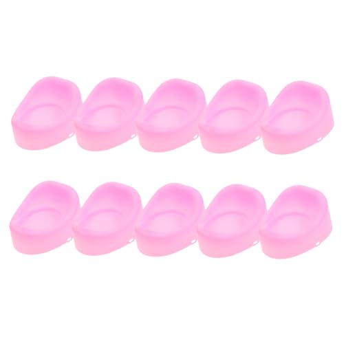 PERSELOSO 10 Stück Puppentoilette Puppenaugen Puppenhaus Spielzeuge Töpfchen Für Babypuppen Mini-basteldekore Mini -Handwerk Mini-haustoilette Mini-töpfchen Rosa Plastik von PERSELOSO