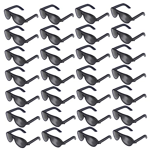 PERSELOSO 100 Stück Mini- Puppen für Puppen Bastelidee modische Brille Puppenkleidung Puppengläser Dekore Puppe DIY Dress-up PVC Black von PERSELOSO