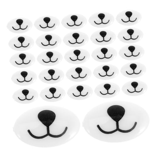 PERSELOSO 100 Stück Nase Handgemachte Häkelnase Schneemannnase Basteln Nase Für Stofftiere Sicherheitsmundpuppen Puppen Machen Mund Tierische Nase Nasenschmuck Weiß Acryl von PERSELOSO