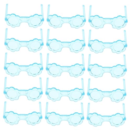 PERSELOSO 100 Stück Teiliges Transparente Puppenbrillen aus Stabilem Kunststoff Leichte Miniatur Deko für Puppenhaus Vielseitiges Brillen Accessoire zum Verkleiden und Dekorieren von PERSELOSO