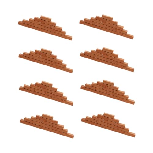 PERSELOSO 100Stücke DIY Ziegelsteine Realistische Modellbau Zubehör für Miniaturszenen Langlebig aus Lehmmaterial Kreative Projekte und von PERSELOSO