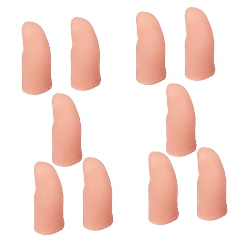 PERSELOSO 10Stücke Gefälschtes Fingerspielzeug für Magische Tricks Hautfarbene Simulation Daumenabdeckung für Spiele und Bühnenaufführungen Langlebig und Wiederverwendbar PERSELOSO 10Stücke Gefälschtes Fingerspielzeug für Magische Tricks Hautfarbene Simulation Daumenabdeckung für Spiele und Bühnenaufführungen Langlebig und Wiederverwendbar von PERSELOSO
