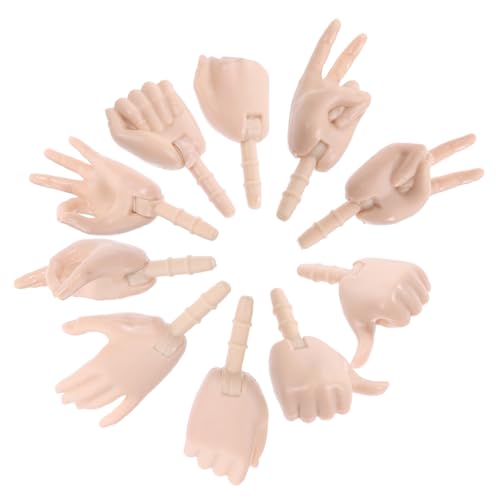 PERSELOSO 10Stücke Puppenhandgelenke aus Robustem Kunststoff Handteile für DIY Puppen für Verschiedene Handformen und Kreative Bastelprojekte Langlebig und Zuverlässig PERSELOSO 10Stücke Puppenhandgelenke aus Robustem Kunststoff Handteile für DIY Puppen für Verschiedene Handformen und Kreative Bastelprojekte Langlebig und Zuverlässig von PERSELOSO