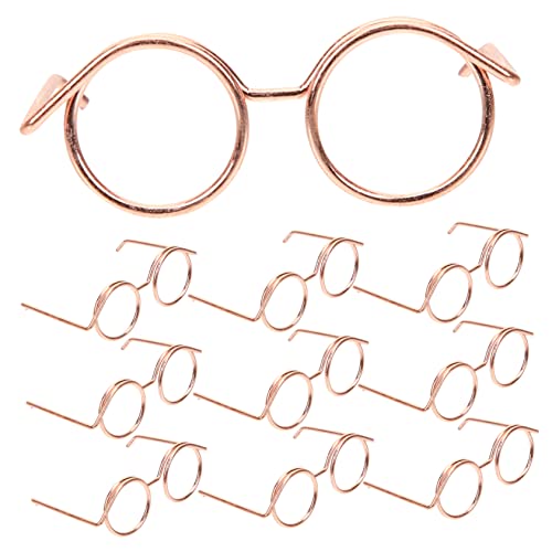 PERSELOSO 10Stücke Teiliges Puppenbrillen Roségold Mini Sonnenbrillen für Puppenbekleidung Stilvolles Zubehör für Kreative Dress Up Spielideen als für Kleine Mädchen PERSELOSO 10Stücke Teiliges Puppenbrillen Roségold Mini Sonnenbrillen für Puppenbekleidung Stilvolles Zubehör für Kreative Dress Up Spielideen als für Kleine Mädchen von PERSELOSO
