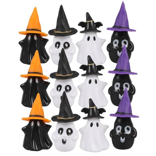 PERSELOSO 12 Sätze Miniatur Halloween Deko Set Teiliges Set mit Lustigen Geistern und Hexenhüten für Mikro Landschaftsdeko Bonsai Dekoration und Puppenhaus Zubehör PERSELOSO 12 Sätze Miniatur Halloween Deko Set Teiliges Set mit Lustigen Geistern und Hexenhüten für Mikro Landschaftsdeko Bonsai Dekoration und Puppenhaus Zubehör von PERSELOSO