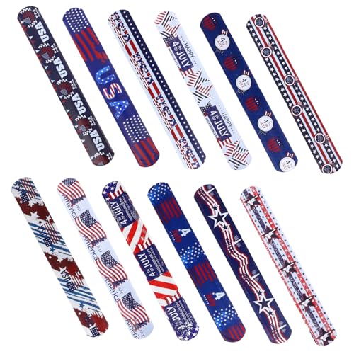 PERSELOSO 12 Stück Kinderhandgelenkspielzeug Spielzeit Schlagarmbänder zum Unabhängigkeitstag Schlagarmbänder für Party Schlag Festival-Armbänder PVC PERSELOSO 12 Stück Kinderhandgelenkspielzeug Spielzeit Schlagarmbänder zum Unabhängigkeitstag Schlagarmbänder für Party Schlag Festival-Armbänder PVC von PERSELOSO