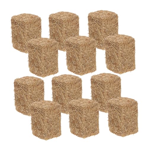 PERSELOSO 12 Stück Miniatur Heuballen Dekorative Imitation für Miniatur Farm Szenen Hochzeit und DIY Projekte für Puppenhaus und Herbstliche Dekoration PERSELOSO 12 Stück Miniatur Heuballen Dekorative Imitation für Miniatur Farm Szenen Hochzeit und DIY Projekte für Puppenhaus und Herbstliche Dekoration von PERSELOSO