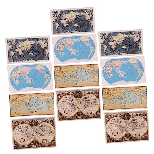 PERSELOSO 12stücke Miniatur Wandkarten Für Puppenhaus Dekoration Maßstab Papier Mural Map Stilvolle Wohnaccessoires Für Mini-häuser Und -Boxen PERSELOSO 12stücke Miniatur Wandkarten Für Puppenhaus Dekoration Maßstab Papier Mural Map Stilvolle Wohnaccessoires Für Mini-häuser Und -Boxen von PERSELOSO