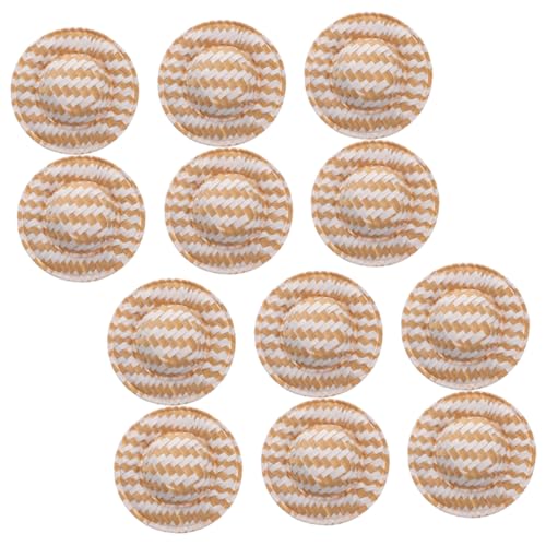 PERSELOSO 12 Stück Puppenhut Rustikale Puppenhüte Niedliche Puppenhüte Interessante Hausdekoration Leichtgewichtige Puppenhüte kleine hüte Mini-Hut-Modell Toilettenpapier von PERSELOSO