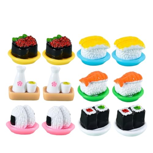 PERSELOSO 12Stücke Realistisches Sushi Modell Künstliche Japanische Lebensmittel Dekoration für Schreibtisch und Fotografie für Zuhause und Geschäfte PERSELOSO 12Stücke Realistisches Sushi Modell Künstliche Japanische Lebensmittel Dekoration für Schreibtisch und Fotografie für Zuhause und Geschäfte von PERSELOSO
