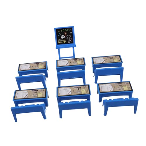 PERSELOSO 13 Stück Miniaturmöbel Set für Puppenhaus Teiliges Klassenzimmer mit Schreibtisch Stühlen Tafel für Sicheres und Langlebiges Zubehör für Kreatives Lernen PERSELOSO 13 Stück Miniaturmöbel Set für Puppenhaus Teiliges Klassenzimmer mit Schreibtisch Stühlen Tafel für Sicheres und Langlebiges Zubehör für Kreatives Lernen von PERSELOSO