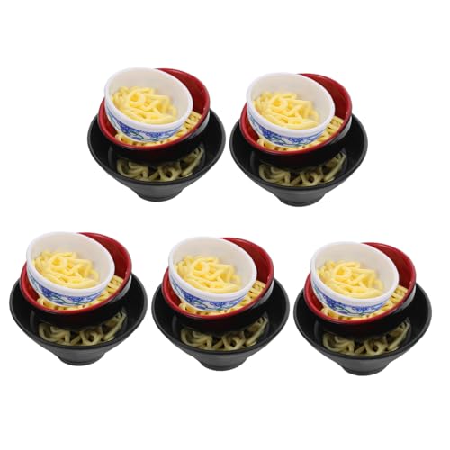 PERSELOSO 15 Stück Ramen-schüssel- Süße Ramenschale Instant-Ramen-schüssel Prop Essen Sie Küchenfutter Nudelschüssel Künstliches Essen Ramen Schalen Bastelschüssel Plastik von PERSELOSO