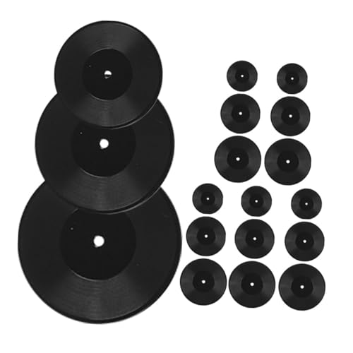 PERSELOSO 18 Stück Vinylmodell Vinyl- aufzeichnen Figur Miniatur realistisch gefälschtes Vinyl Dekoration für Vinyl-Schallplatten CD- Plattendekor Plastik Black PERSELOSO 18 Stück Vinylmodell Vinyl- aufzeichnen Figur Miniatur realistisch gefälschtes Vinyl Dekoration für Vinyl-Schallplatten CD- Plattendekor Plastik Black von PERSELOSO