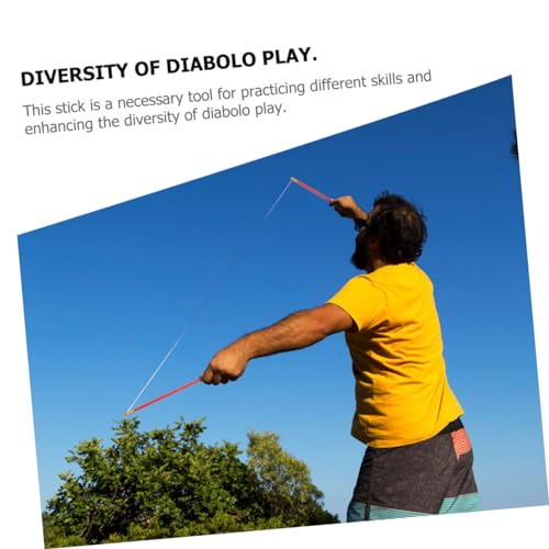 PERSELOSO 1Paar Diabolo Handstäbe mit Rutschfestem Griff Langlebiges Diabolo Zubehör aus Fiberglas für Geschicklichkeitsspiele und Jonglage Leicht und Stabil Perfektes Zubehör von PERSELOSO