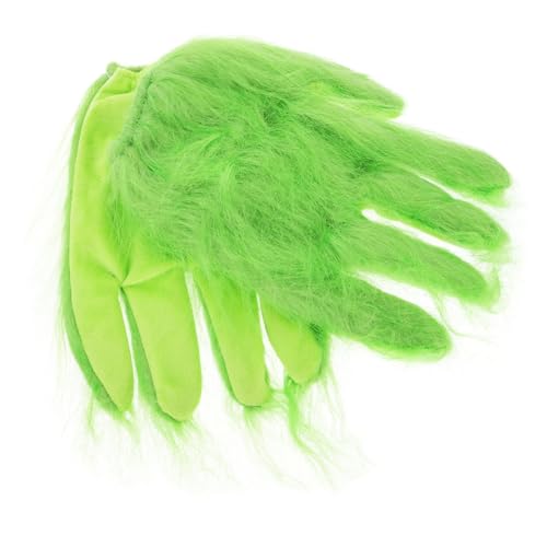 PERSELOSO 1Paar Grüne Monster Für Halloween Cosplay Kostümzubehör Pelzige Gruselige Lustige Party Requisite Für Halloween Feiern Und Kostümpartys von PERSELOSO