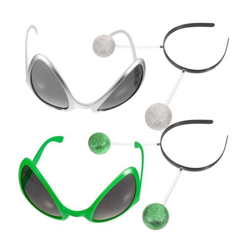 PERSELOSO 1Satz Alien Stirnband und Sonnenbrille Einzigartiges Cosplay Zubehör für Halloween und Partys Langlebiges Material Kreatives Design für Erwachsene für Kostümpartys PERSELOSO 1Satz Alien Stirnband und Sonnenbrille Einzigartiges Cosplay Zubehör für Halloween und Partys Langlebiges Material Kreatives Design für Erwachsene für Kostümpartys von PERSELOSO