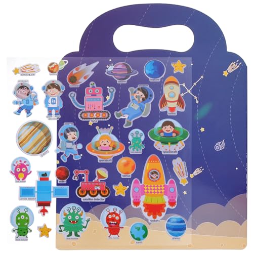 PERSELOSO 1Satz Aufkleberbuch für Wiederverwendbare DIY Aufkleber mit Lustigen Cartoon Elementen für Eltern Junge Mädchen Interaktion und Kreative Lernspiele Geeignet für Kleinkinder von PERSELOSO