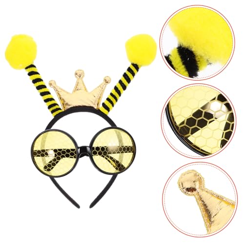 PERSELOSO 1Satz Bienen Haarband Mit Bienenbrille Cartoon Kopfbedeckung Für Kostümzubehör Für Fasching Und Partys Bienen Party Dekoration PERSELOSO 1Satz Bienen Haarband Mit Bienenbrille Cartoon Kopfbedeckung Für Kostümzubehör Für Fasching Und Partys Bienen Party Dekoration von PERSELOSO