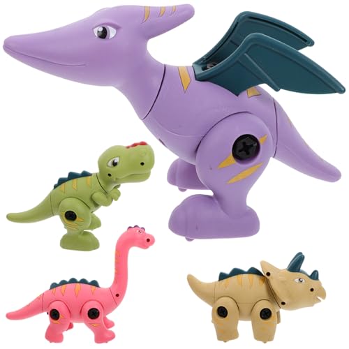 PERSELOSO 1Satz Dinosaurierspielzeug Zerlegbares Dinosaurier Konstruktionsspielzeug für Kreatives DIY mit Cartoon Design Umweltfreundliches Material Ab Jahren Geeignet von PERSELOSO