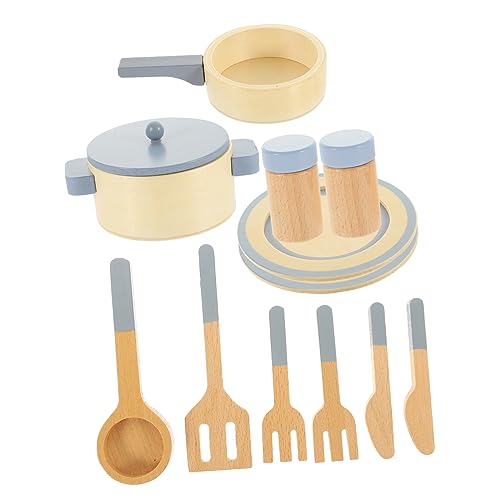 PERSELOSO 1Satz Holz Kochgeschirr Spielset für Langlebiges und Sicheres Rollenspiel Zubehör Kognitives für Innen und Außenbereich mit Verschiedenen Utensilien für Kreatives PERSELOSO 1Satz Holz Kochgeschirr Spielset für Langlebiges und Sicheres Rollenspiel Zubehör Kognitives für Innen und Außenbereich mit Verschiedenen Utensilien für Kreatives von PERSELOSO