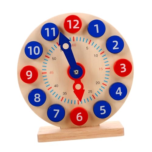 PERSELOSO 1Satz Holz Lernuhr für Lernen mit Buntem Zahlenuhr für Frühe Sicheres Holzkognitionsspielzeug zur des Zeitverständnisses Farbwahrnehmung PERSELOSO 1Satz Holz Lernuhr für Lernen mit Buntem Zahlenuhr für Frühe Sicheres Holzkognitionsspielzeug zur des Zeitverständnisses Farbwahrnehmung von PERSELOSO