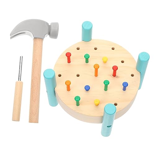 PERSELOSO 1Satz Holz Nageltisch Hammer Lernspielzeug für Kleinkinder Hammerspielwerkbank Hand Augen Koordination Buntes Design für Spielerisches Lernen PERSELOSO 1Satz Holz Nageltisch Hammer Lernspielzeug für Kleinkinder Hammerspielwerkbank Hand Augen Koordination Buntes Design für Spielerisches Lernen von PERSELOSO