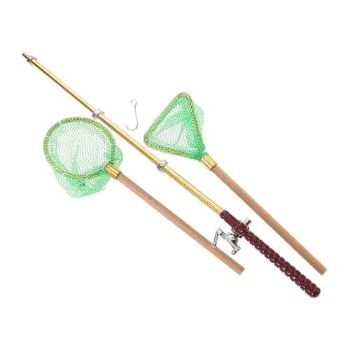 PERSELOSO 1Satz Mini Angelruten für Angelrute mit Mini Fischernetz Puppenhaus Zubehör für Kreative Spielstunden für Deko und Sammlungen PERSELOSO 1Satz Mini Angelruten für Angelrute mit Mini Fischernetz Puppenhaus Zubehör für Kreative Spielstunden für Deko und Sammlungen von PERSELOSO