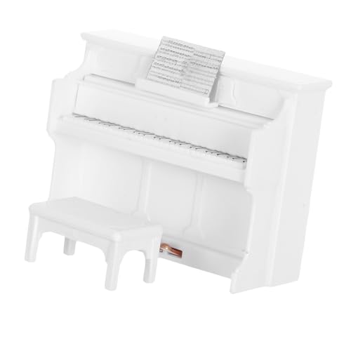 PERSELOSO 1Satz Mini Klavier mit Hocker für Puppenhaus Weißes Klavier und Stuhl für Miniaturszenen Realistische Dekoration Sicheres Kinderspielzeug für Raumgestaltung PERSELOSO 1Satz Mini Klavier mit Hocker für Puppenhaus Weißes Klavier und Stuhl für Miniaturszenen Realistische Dekoration Sicheres Kinderspielzeug für Raumgestaltung von PERSELOSO