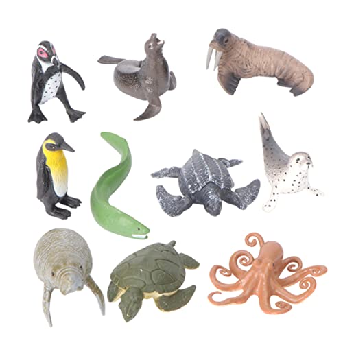 PERSELOSO 1Satz Mini Meerestier Modellspielzeug Meerestiere Realistische Tierspielzeuge für Lernzwecke und Dekoration im Zuhause oder Büro von PERSELOSO