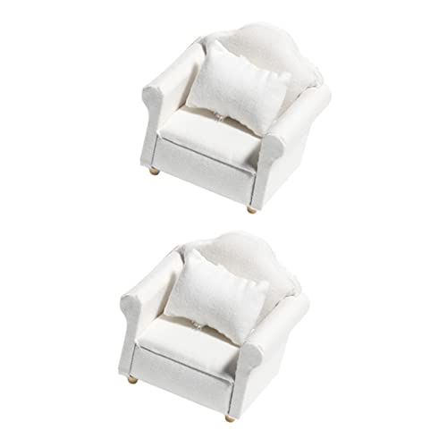 PERSELOSO 1Satz Mini Puppenhaus Sofa Möbel mit Kissen Weißes Miniaturcouch Modell für Puppenhaus Dekoration Teiliges aus Robustem für Kreative Wohnräume PERSELOSO 1Satz Mini Puppenhaus Sofa Möbel mit Kissen Weißes Miniaturcouch Modell für Puppenhaus Dekoration Teiliges aus Robustem für Kreative Wohnräume von PERSELOSO