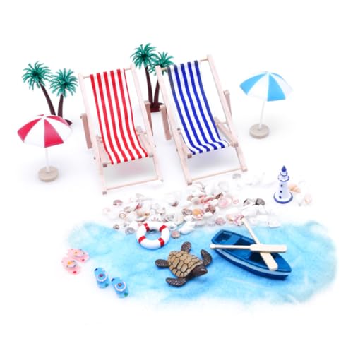 PERSELOSO 1Satz Miniatur Stranddekoration Strandstil Ornamente für Puppenhäuser Langlebige Miniaturmöbel für Kreative Landschaftsdekoration und Mikro Szenen von PERSELOSO