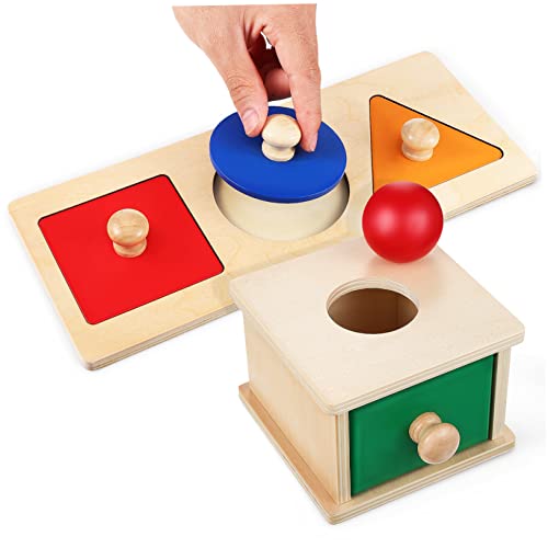 PERSELOSO 1Satz Montessori Spielzeugset aus Holz mit Objekt Dauerhaftigkeitsbox und Geometrischem Steckspiel für Kleinkinder Sicheres und Lehrreiches Motorik PERSELOSO 1Satz Montessori Spielzeugset aus Holz mit Objekt Dauerhaftigkeitsbox und Geometrischem Steckspiel für Kleinkinder Sicheres und Lehrreiches Motorik von PERSELOSO