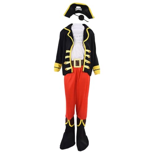 PERSELOSO 1Satz Piratenkostüm für Robustes für Halloween Cosplay und Bühnenauftritte Piratenhut und Zubehör für Jungen und Mädchen PERSELOSO 1Satz Piratenkostüm für Robustes für Halloween Cosplay und Bühnenauftritte Piratenhut und Zubehör für Jungen und Mädchen von PERSELOSO
