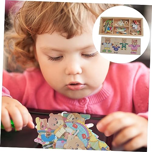 PERSELOSO 1Satz Puzzle aus Holz Tierwechsel Kleidung Puzzle für Kreatives Feinmotorik und Koordination Bär PERSELOSO 1Satz Puzzle aus Holz Tierwechsel Kleidung Puzzle für Kreatives Feinmotorik und Koordination Bär von PERSELOSO