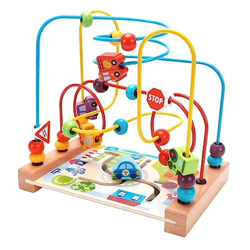 PERSELOSO 1Stück Holz Perlen Labyrinth für Montessori Lernspielzeug zur Farberkennung und Fingerflexibilität Sicheres Holzspielzeug für Jungen und Mädchen als PERSELOSO 1Stück Holz Perlen Labyrinth für Montessori Lernspielzeug zur Farberkennung und Fingerflexibilität Sicheres Holzspielzeug für Jungen und Mädchen als von PERSELOSO
