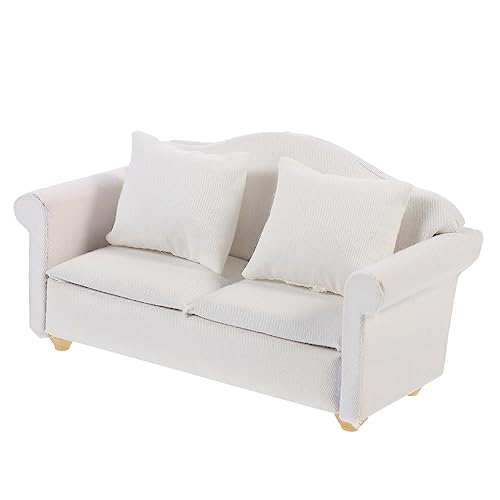 PERSELOSO Miniatur-Couch-Set in Weiß Puppenhaus-mini-Sofa Maßstab 1:12 Miniaturmöbel Für Dekorative Zwecke PERSELOSO Miniatur-Couch-Set in Weiß Puppenhaus-mini-Sofa Maßstab 1:12 Miniaturmöbel Für Dekorative Zwecke von PERSELOSO