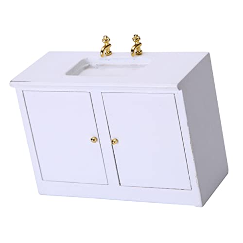PERSELOSO 1pc Badezimmer Miniatur Waschbecken Für Puppenhaus Weiß Miniatur Möbel Spielzeug Zubehör Set von PERSELOSO