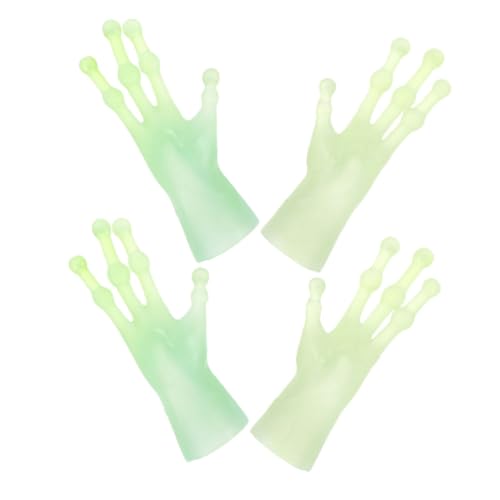 PERSELOSO 2 Paare Außerirdisches Zubehör Miniaturhände Finger Alien Hände Realistisch Mini-fingerhände Kleine Winzige Fingerhände Mini -hände Für Finger Mini Hände PVC Light Green von PERSELOSO