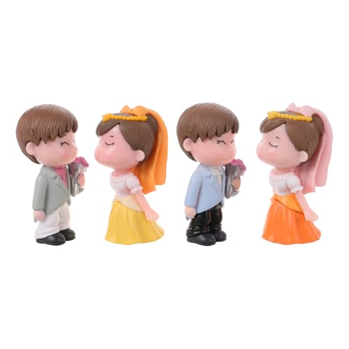 PERSELOSO Hochzeitstorten- – 2 Paar Tortenaufsätze Bezaubernde Paarfiguren Geeignet Für Hochzeitsdekorationen Valentinstag Und Schreibtisch-displays von PERSELOSO