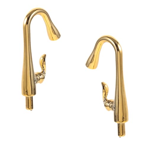 PERSELOSO 2 STK. Miniatur-Wasserhahn Für Küche Und Bad Mini-Puppen Miniaturen Badespielzeug Dusche Miniatur-Badezimmer-Requisite Miniatur-puppenstubenmöbel Plastik Golden PERSELOSO 2 STK. Miniatur-Wasserhahn Für Küche Und Bad Mini-Puppen Miniaturen Badespielzeug Dusche Miniatur-Badezimmer-Requisite Miniatur-puppenstubenmöbel Plastik Golden von PERSELOSO