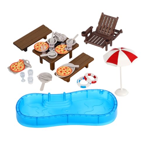 PERSELOSO Miniatur-puppenhaus-Pool-zubehör-Set Poolstühle Puppenhaus-Set Für Jungen Und Mädchen PERSELOSO Miniatur-puppenhaus-Pool-zubehör-Set Poolstühle Puppenhaus-Set Für Jungen Und Mädchen von PERSELOSO